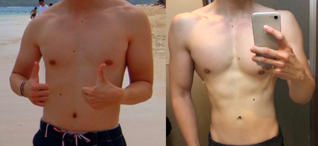 ベンチプレス100kg上げる前と上げた後の見た目の変化